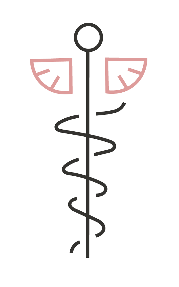 Paradise Medical Maui, Caduceus symbol with wings, representing healthcare and medicine.