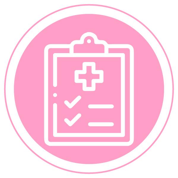 Paradise Medical Maui, Medical clipboard with checklist and plus sign. Healthcare form.