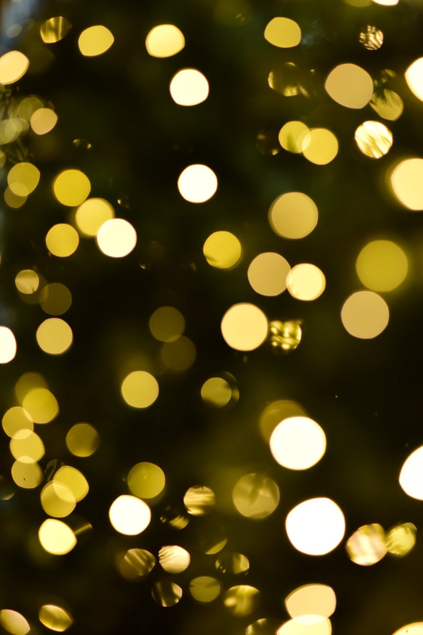 golden bokeh light abstract background