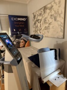 Paradise Medical Maui, Exomind TMS therapy session: "Strengthen Your Mind." Non-invasive, drug-free treatment.