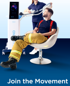 Paradise Medical Maui, Firefighter receiving Exomind brain treatment. Join the Movement.